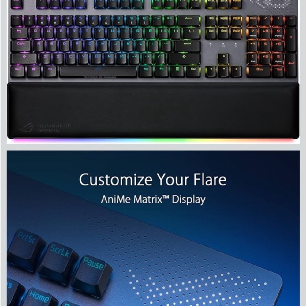 ASUS RGB Gaming Keyboard with Black Base